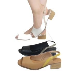 Peeptoe Couro Confort