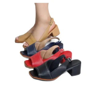 Peeptoe Couro Confort